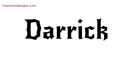Darrick Gothic Name Tattoo Designs