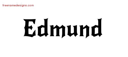 Edmund Gothic Name Tattoo Designs