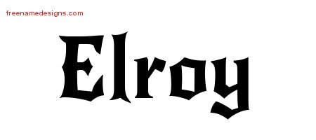 Elroy Gothic Name Tattoo Designs