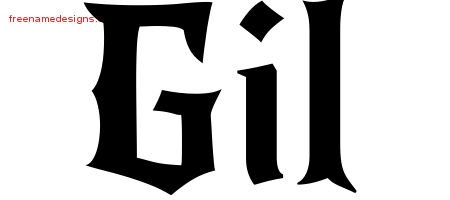 Gil Gothic Name Tattoo Designs