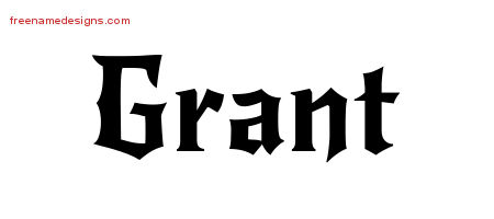 Grant Gothic Name Tattoo Designs