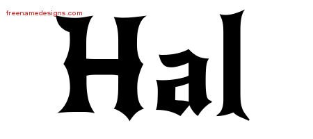 Hal Gothic Name Tattoo Designs
