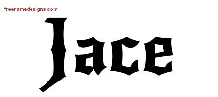 Jace Gothic Name Tattoo Designs