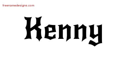 Kenny Gothic Name Tattoo Designs