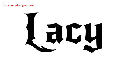 Lacy Gothic Name Tattoo Designs