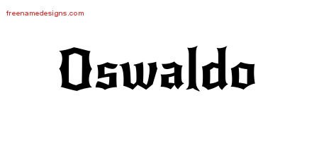 Oswaldo Gothic Name Tattoo Designs