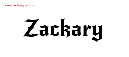 Gothic Name Tattoo Designs Zackary Download Free - Free Name Designs