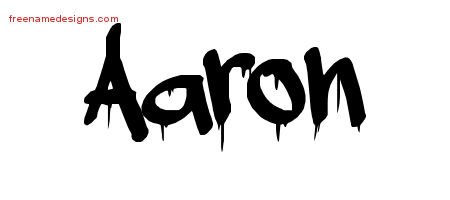 Aaron Graffiti Name Tattoo Designs