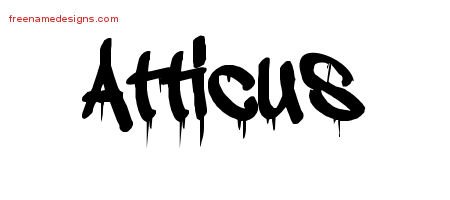 Atticus Graffiti Name Tattoo Designs