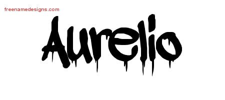 Aurelio Graffiti Name Tattoo Designs