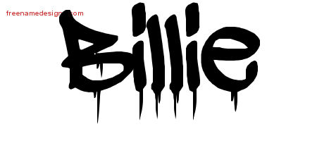 Billie Graffiti Name Tattoo Designs