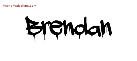 Brendan Graffiti Name Tattoo Designs