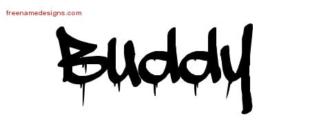 Buddy Graffiti Name Tattoo Designs