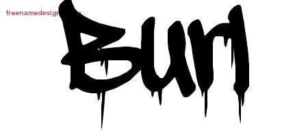 Burl Graffiti Name Tattoo Designs