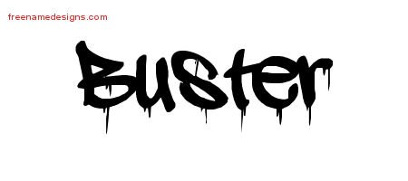 Buster Graffiti Name Tattoo Designs