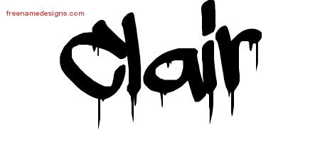Clair Graffiti Name Tattoo Designs