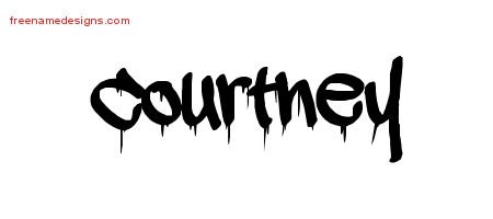 Courtney Graffiti Name Tattoo Designs