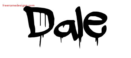 Dale Graffiti Name Tattoo Designs