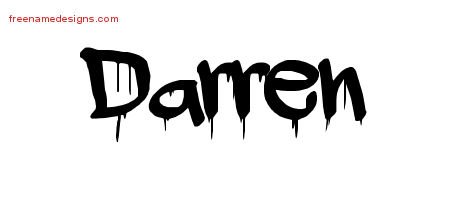 Darren Graffiti Name Tattoo Designs