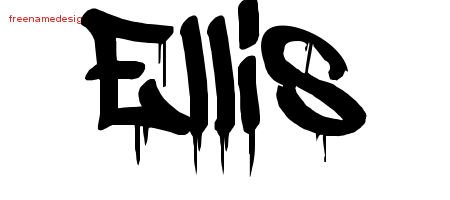 Ellis Graffiti Name Tattoo Designs