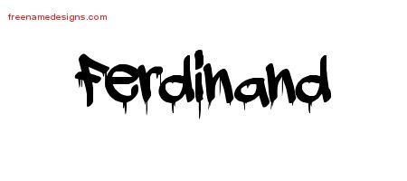 Ferdinand Graffiti Name Tattoo Designs