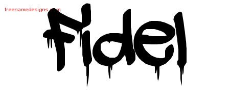 Fidel Graffiti Name Tattoo Designs