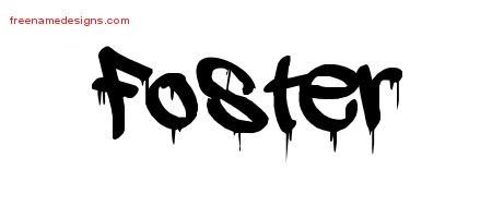 Foster Graffiti Name Tattoo Designs