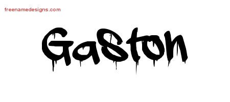 Gaston Graffiti Name Tattoo Designs