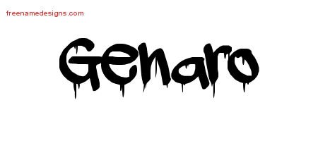 Genaro Graffiti Name Tattoo Designs