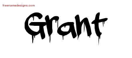 Grant Graffiti Name Tattoo Designs