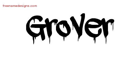 Grover Graffiti Name Tattoo Designs