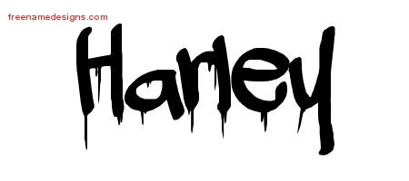 Harley Graffiti Name Tattoo Designs