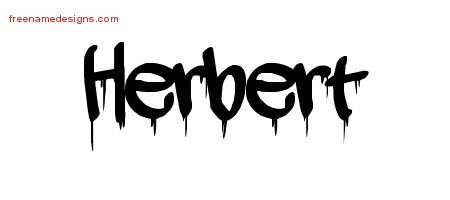 Herbert Graffiti Name Tattoo Designs