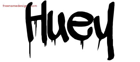 Huey Graffiti Name Tattoo Designs