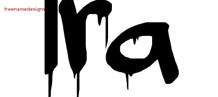 Ira Graffiti Name Tattoo Designs
