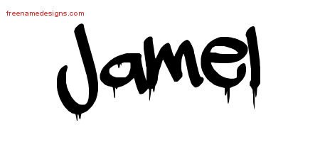 Jamel Graffiti Name Tattoo Designs