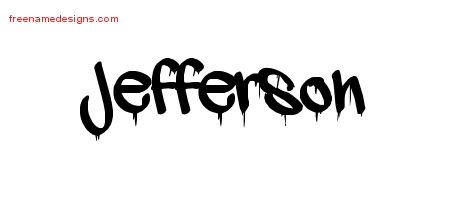 Jefferson Graffiti Name Tattoo Designs