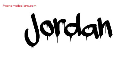Jordan Graffiti Name Tattoo Designs