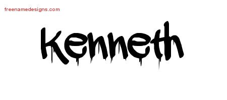 Kenneth Graffiti Name Tattoo Designs