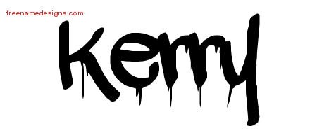 Kerry Graffiti Name Tattoo Designs