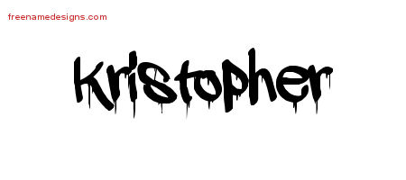 Kristopher Graffiti Name Tattoo Designs