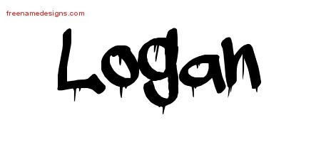 Logan Graffiti Name Tattoo Designs