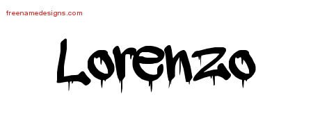 Lorenzo Graffiti Name Tattoo Designs