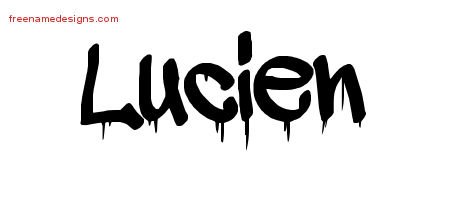 Lucien Graffiti Name Tattoo Designs