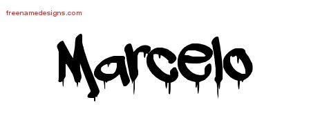 Marcelo Graffiti Name Tattoo Designs