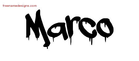 Marco Graffiti Name Tattoo Designs