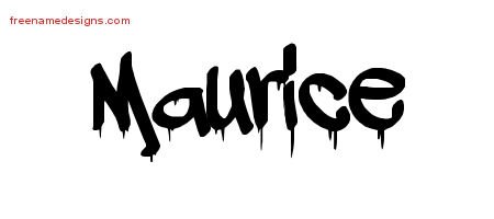 Maurice Graffiti Name Tattoo Designs