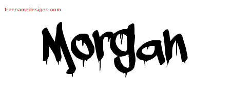 Morgan Graffiti Name Tattoo Designs