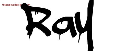 Ray Graffiti Name Tattoo Designs