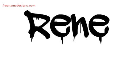 Rene Graffiti Name Tattoo Designs